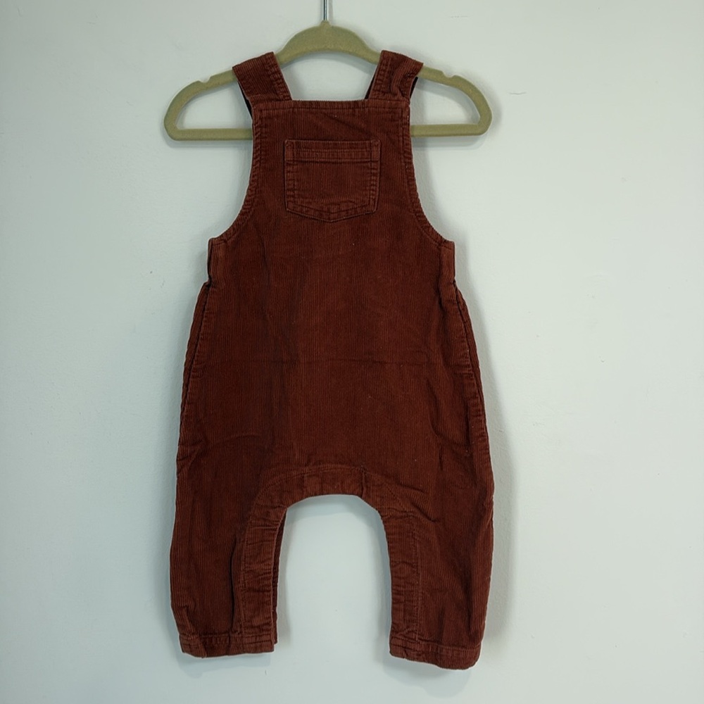 Kids Brown Corduroy Overalls